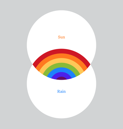 Rainbow Venn print