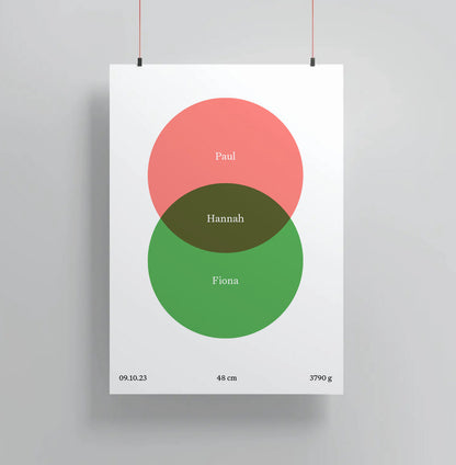 Birth Venn Poster (Free Shipping Worldwide!)