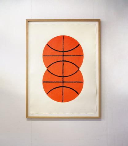 Basketball Venn Original (Framed)